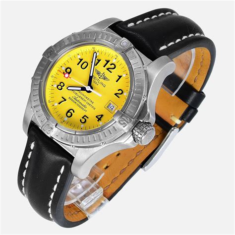 replica breitling yellow dial|breitling seawolf yellow.